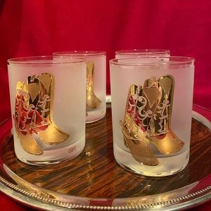 Set if four vintage Culver glasses for Gumps